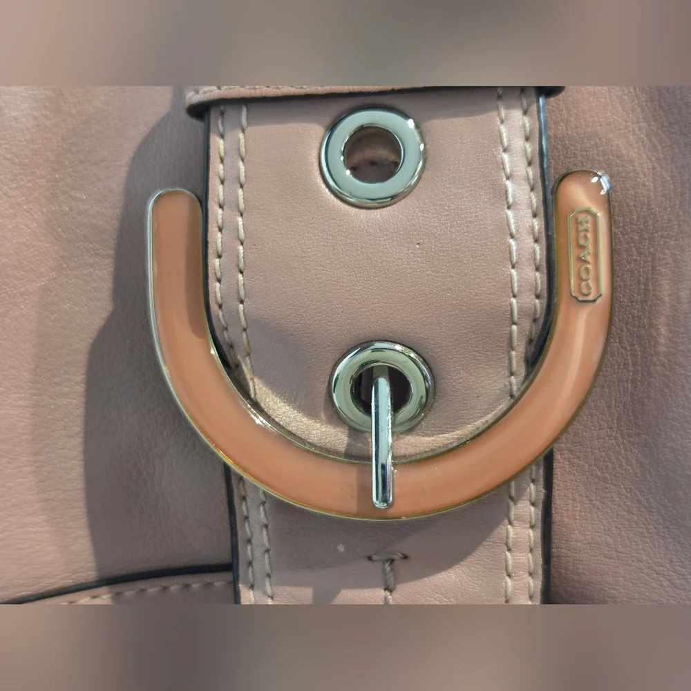 Coach Soho Lynn Hobo Bag Rose Pink Leather - Picture 9 of 15